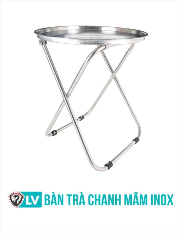 Bàn trà chanh mâm inox