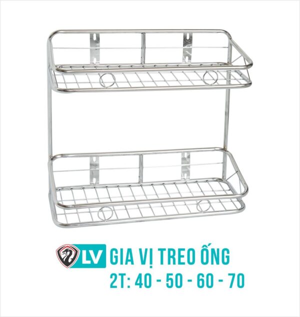 Gia vị treo ống 1 tầng: 40 - 50 -60 -70