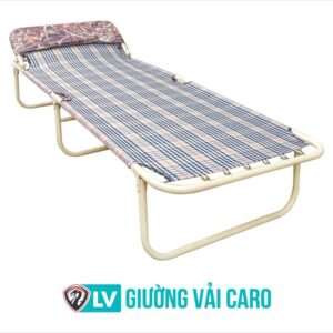 Giường vải caro