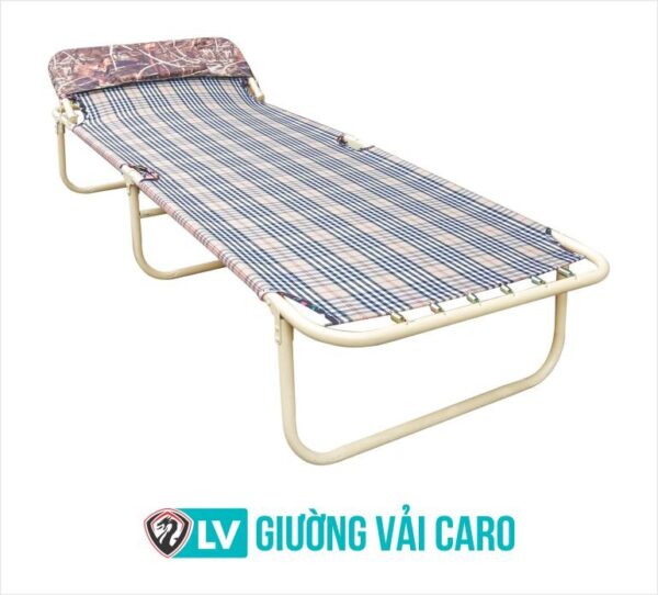 Giường vải caro